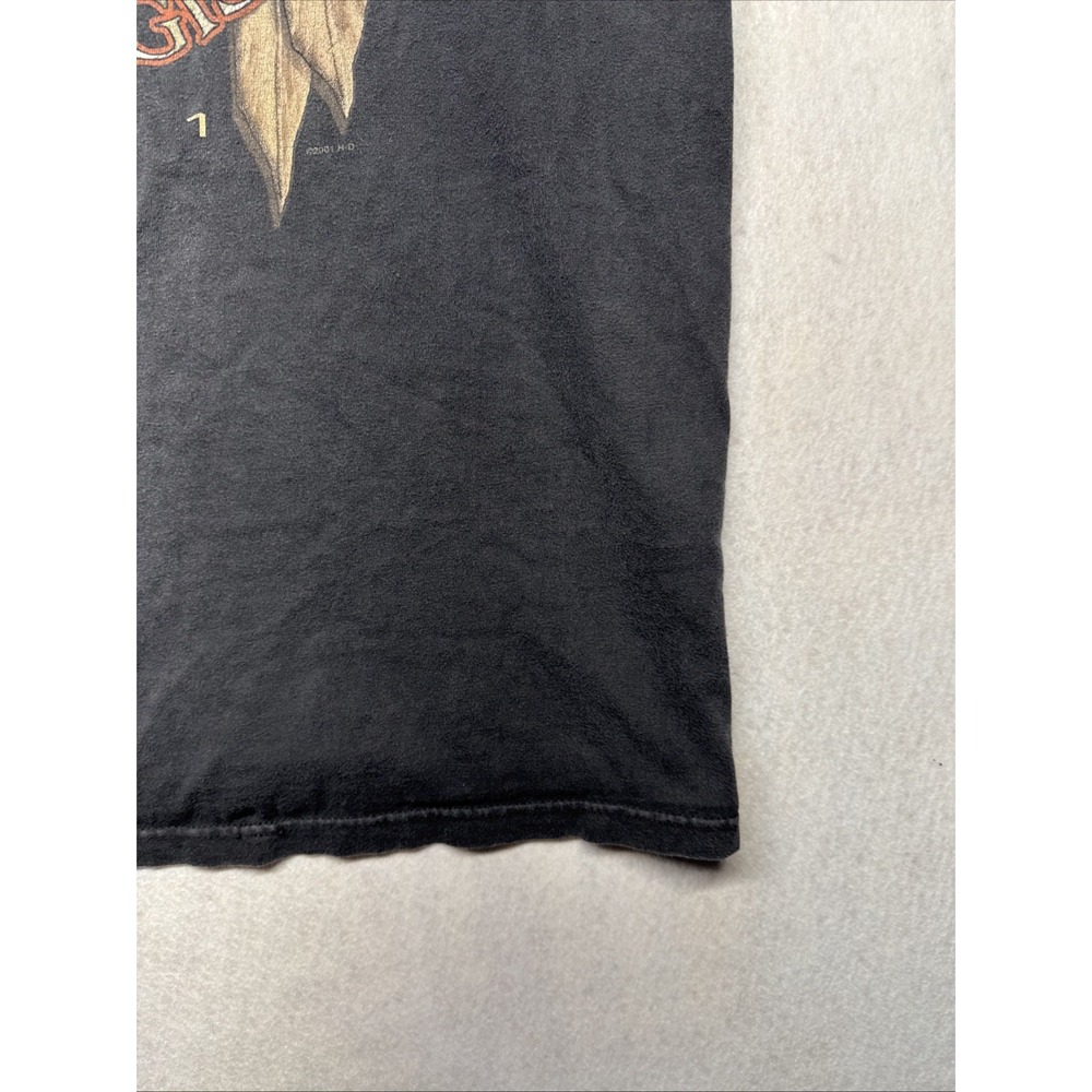 Vintage 2001 Harley-Davidson Sturgis Black Hills Rally T-Shirt XL Black Skulls - Picture 7 of 16